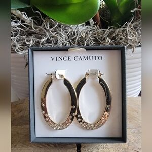 Vince Camuto Gold and Silver Crystal Earrings